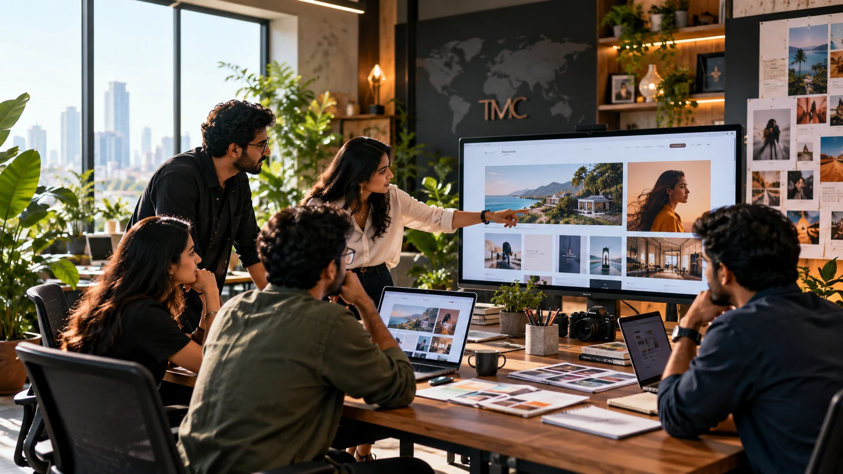 Creative collaboration in an Indian design studio